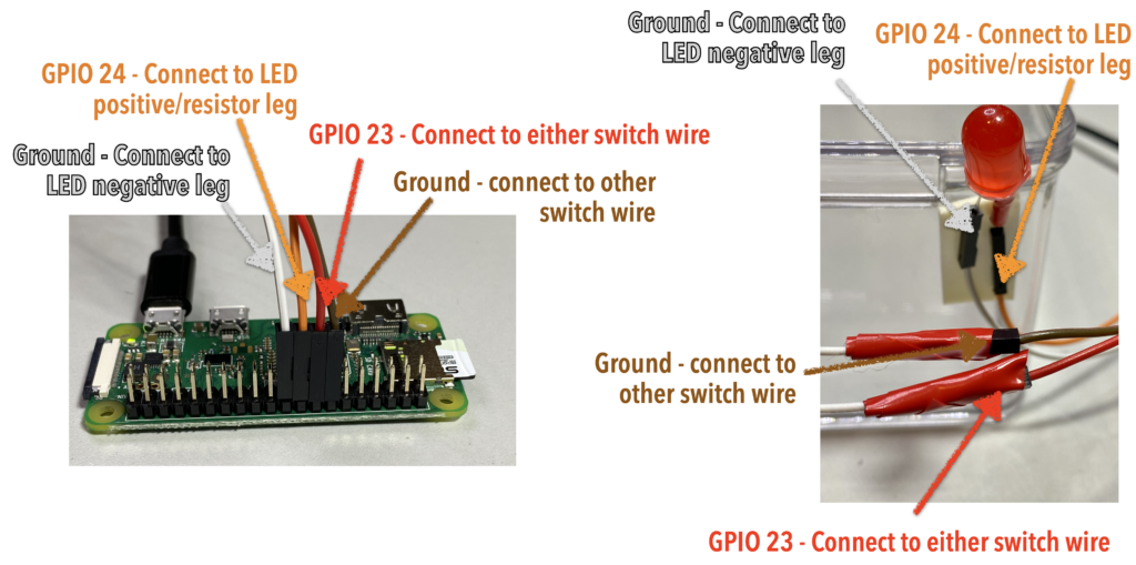 Diagram showing wiring connections desc